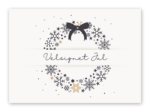 Julekort A6 – Velsignet Jul (Krans)