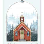Julekort A6 – Velsignet Jul (Kirke)