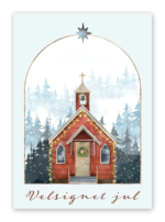 Julekort A6 – Velsignet Jul (Kirke)